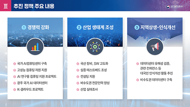 정보통신산업진흥원 데이터 센터, AI 필수 인프라 PT 4